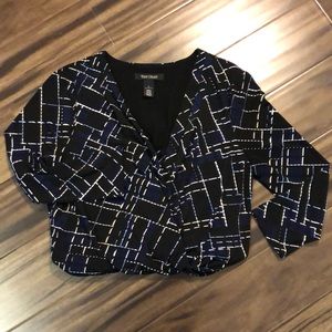 White House Black Market V Neck Wrap Style Dress